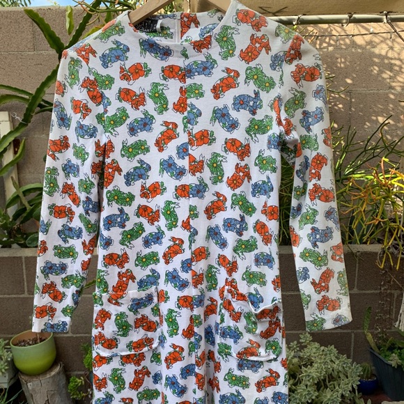Dresses & Skirts - Psychedelic Bunny Dress (Vintage)